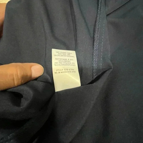 Nanette Lepore Navy Blue Vertical Lined‎ Dress with Pockets Size 4 - Picture 5 of 5